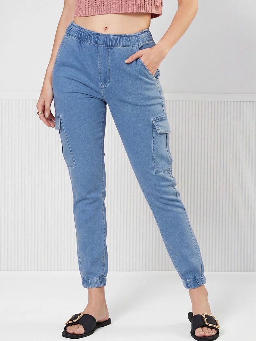 Mast & Harbour Women Regular Fit High-Rise Heavy Fade Stretchable Jeans thumbnail 2