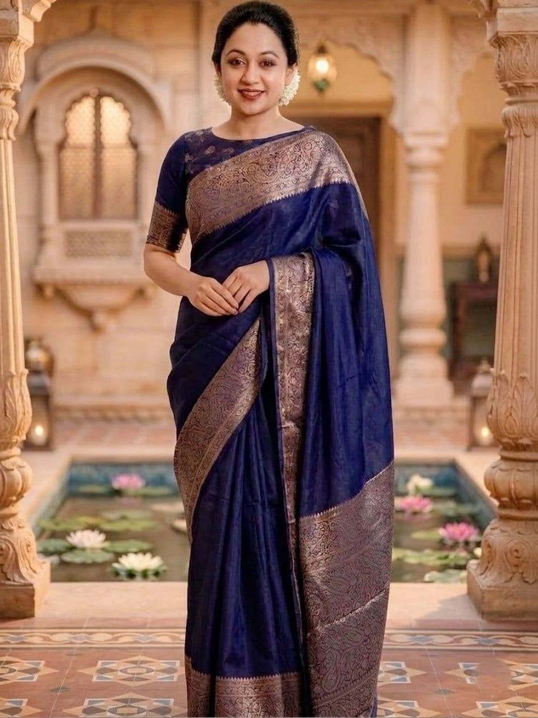 MITAL ENTERPRISE Woven Design Zari Art Silk Saree - view 1