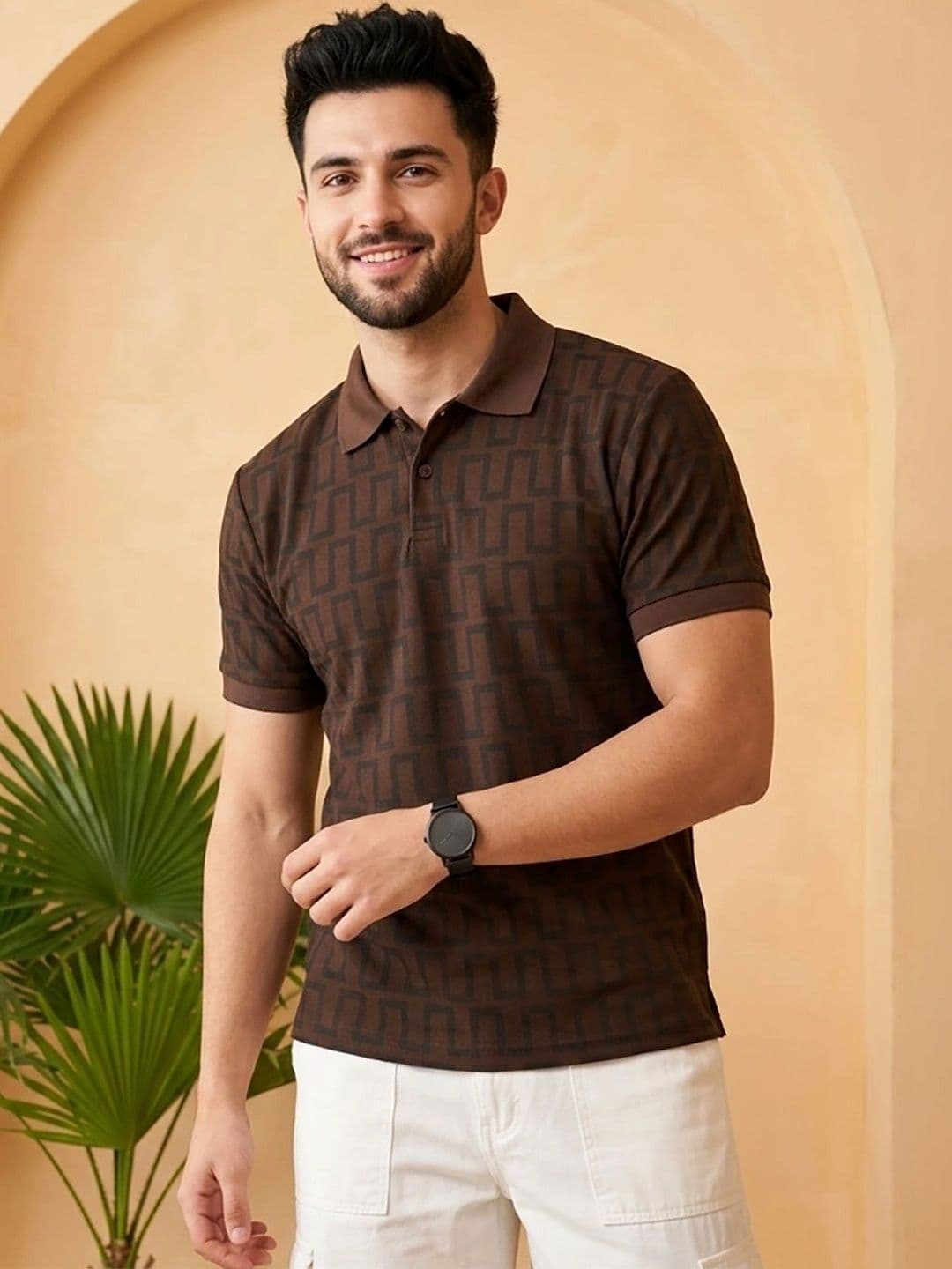 Kook N Keech Men Printed Polo Collar T-shirt - view 1