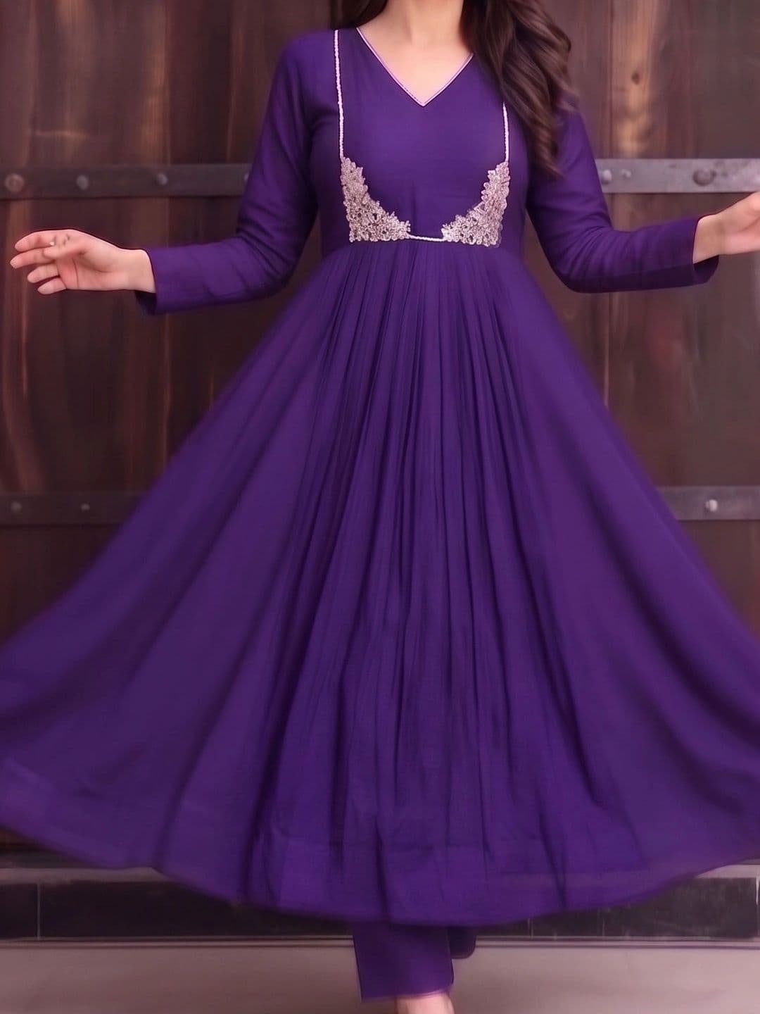 House Of Nazakat Women Ethnic Motifs Embroidered Regular Chanderi Silk Kurta with Palazzos & With Dupatta thumbnail 5
