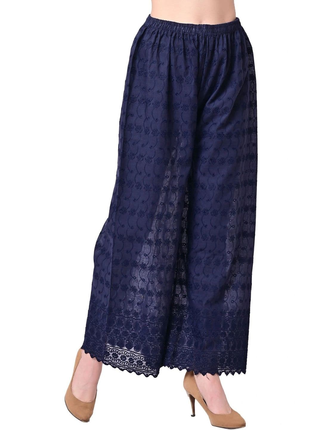 FusFus Women Ethnic Motifs Embroidered Ethnic Palazzos thumbnail 2