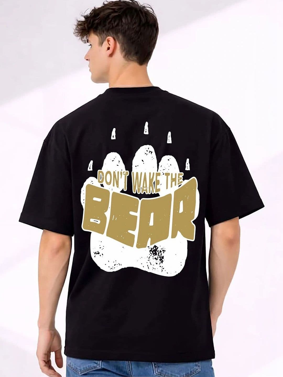 Mast & Harbour Men Printed Drop-Shoulder Sleeves T-shirt thumbnail 3