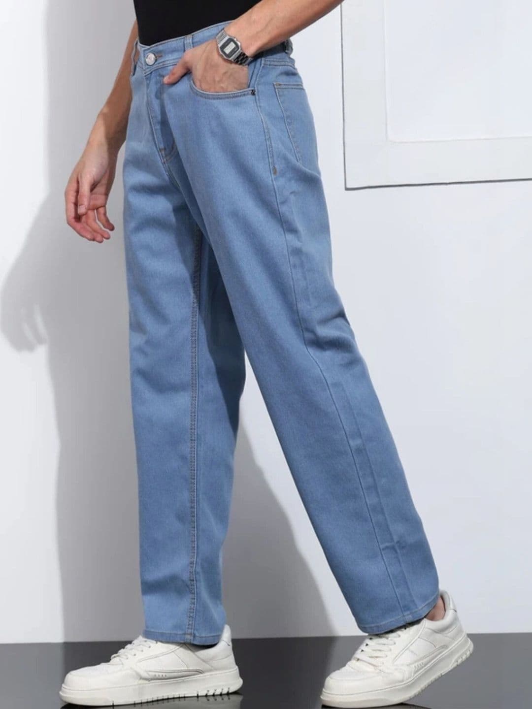 UNIFAV FASHION Men Boyfriend Fit Mid-Rise Jeans thumbnail 2