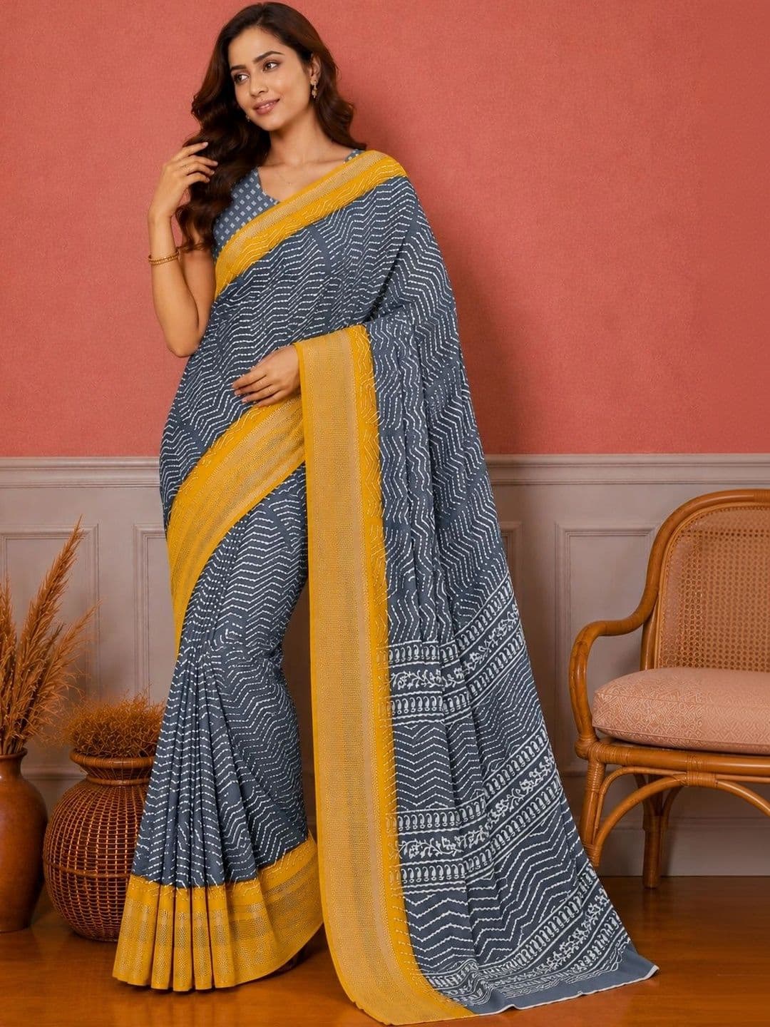 all about you Silk Blend Designer Saree - view 1