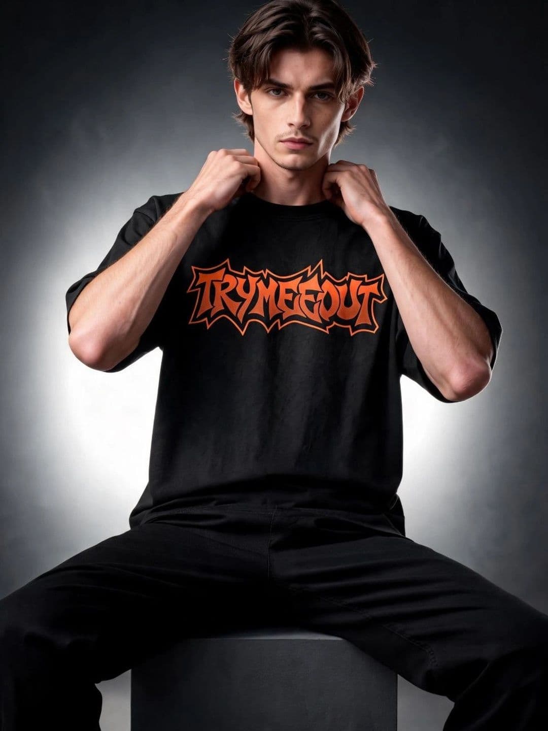 TRYMEEOUT Unisex Typography Printed T-shirt thumbnail 2