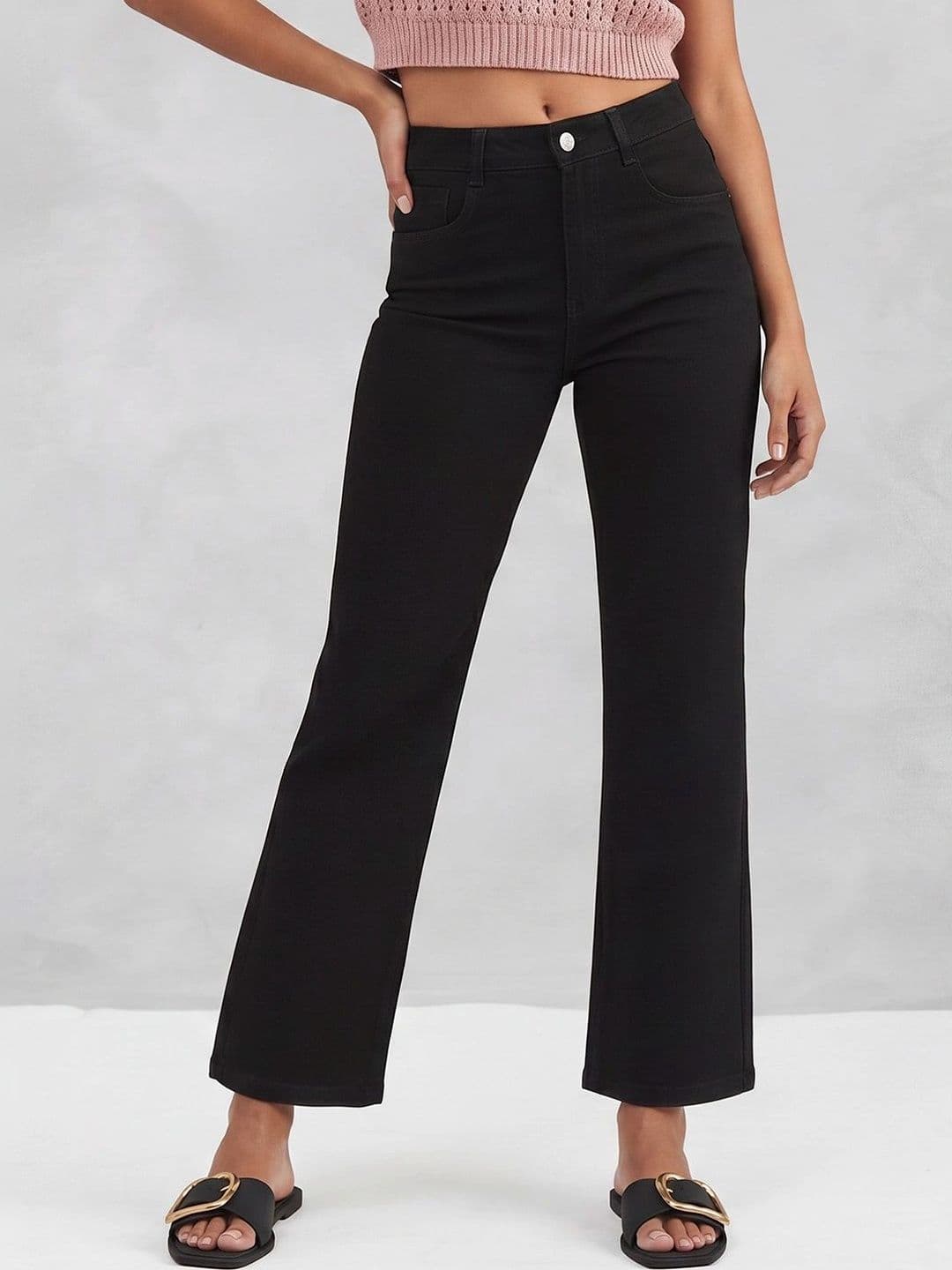 Mast & Harbour Women Bootcut High-Rise Heavy Fade Stretchable Jeans - view 1