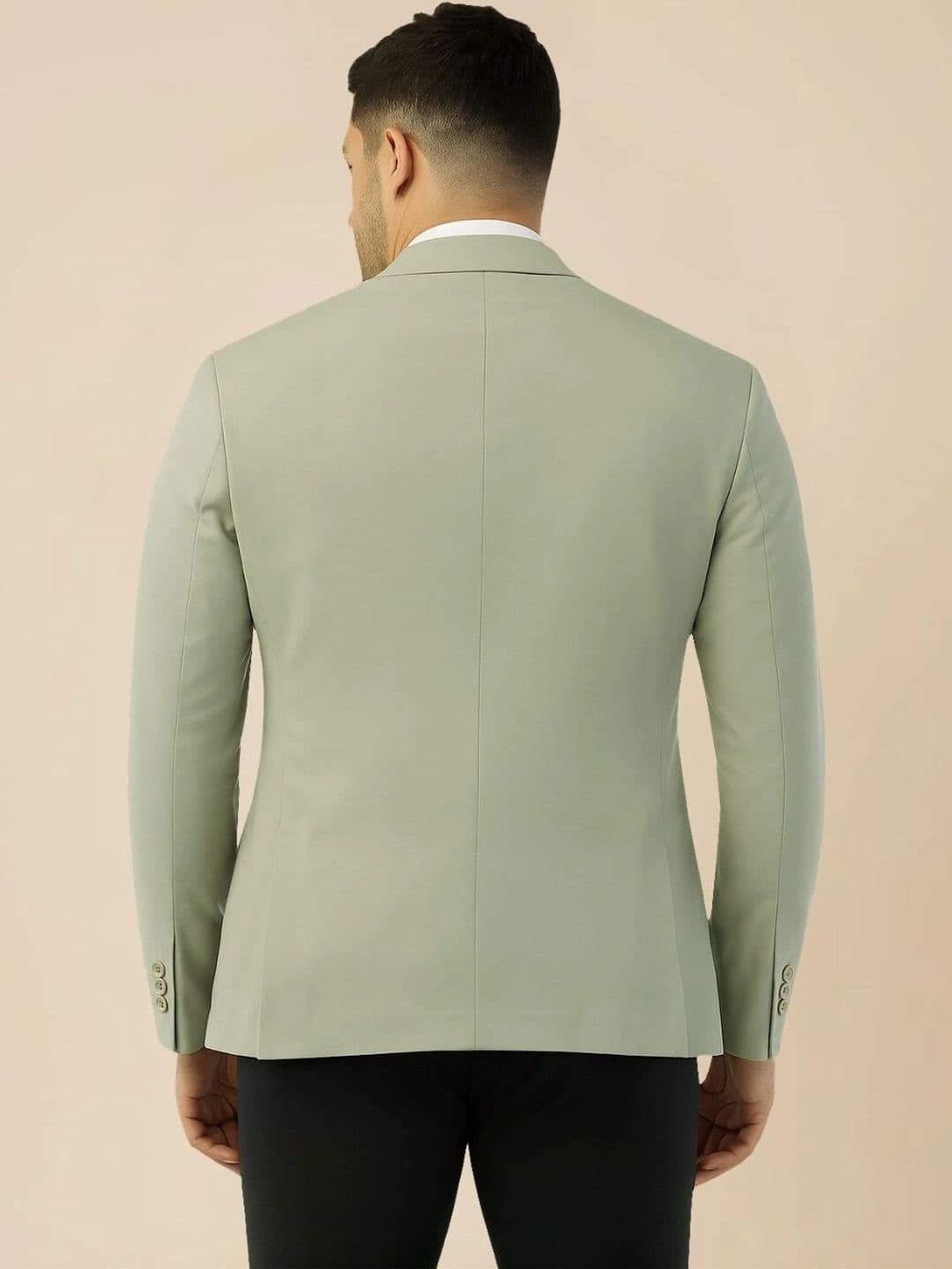 Integration Premium Notched Lapel Fully Lined Slim-Fit Formal Business Blazer thumbnail 9
