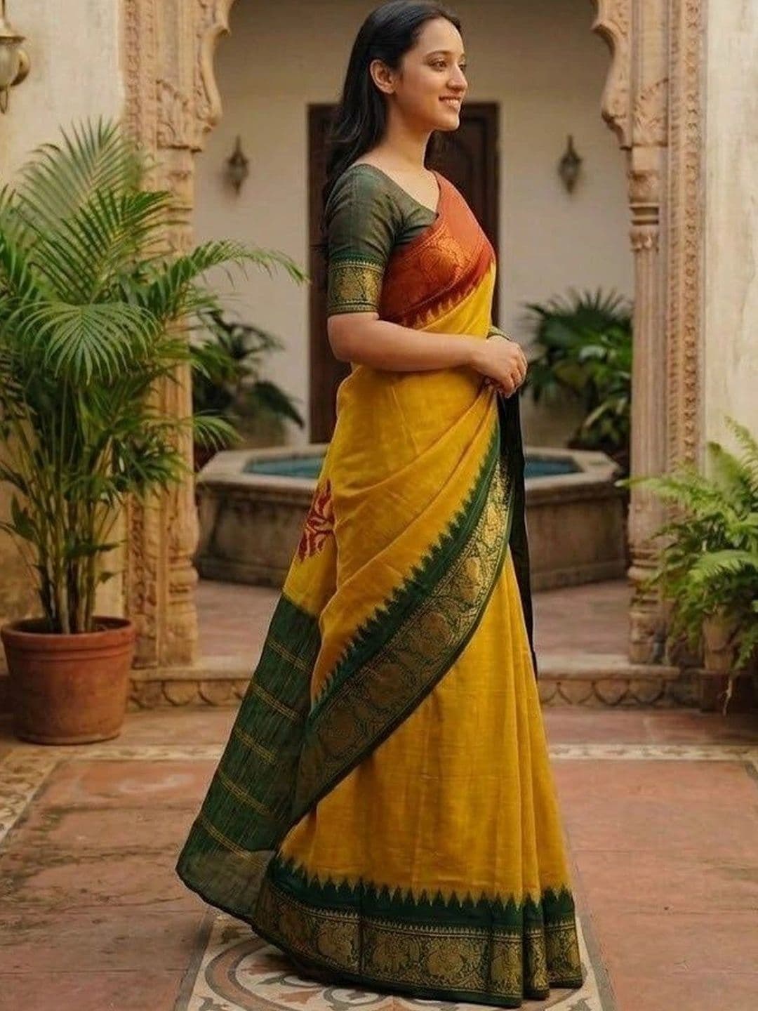 MITAL ENTERPRISE Striped Zari Art Silk Saree thumbnail 3