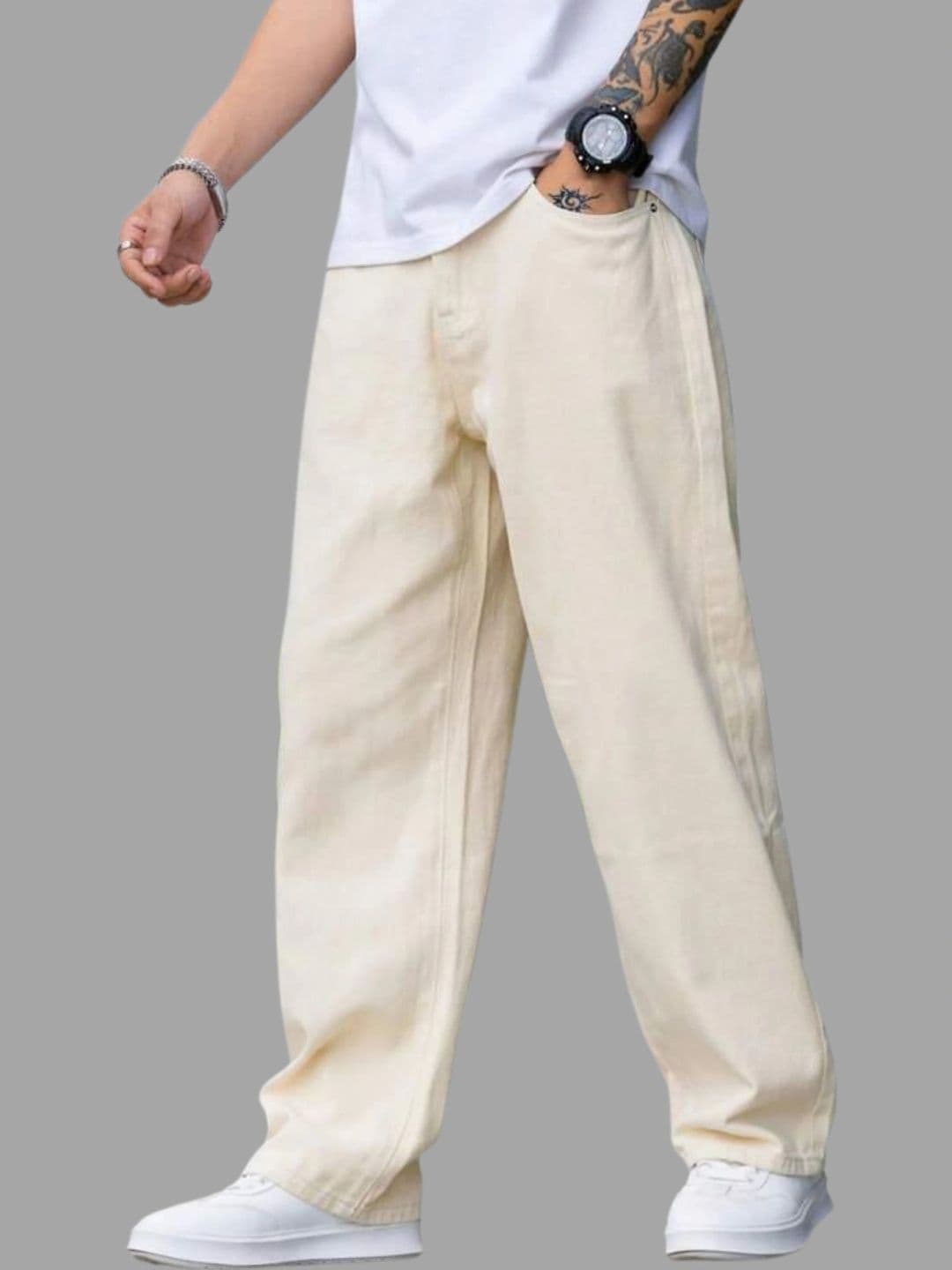 UNIFAV FASHION Men Boyfriend Fit Mid-Rise Jeans thumbnail 3