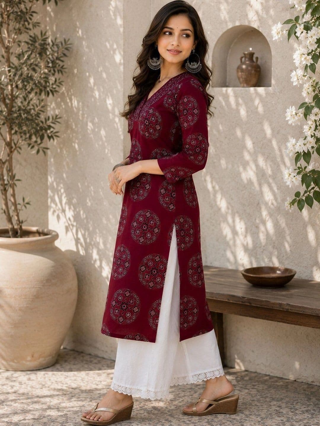 Hunaiza Women Ethnic Motifs Printed Indie Prints Kurta thumbnail 2