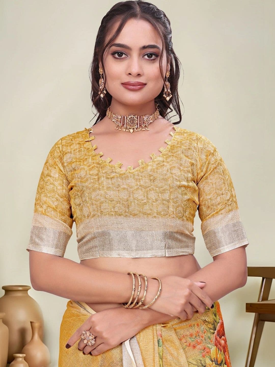 KALINI Floral Saree thumbnail 5