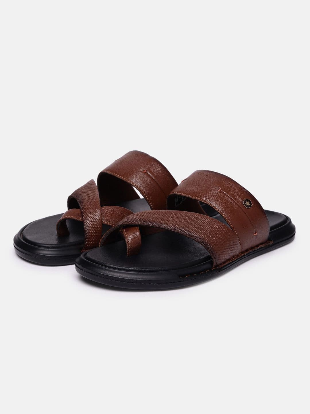 Louis Philippe Men Leather Slip-On Sandals - view 1