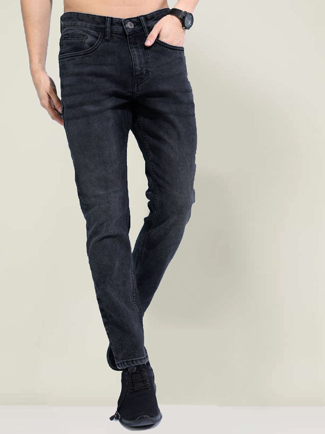fineblu Men Slim Fit Stretchable Jeans - view 1