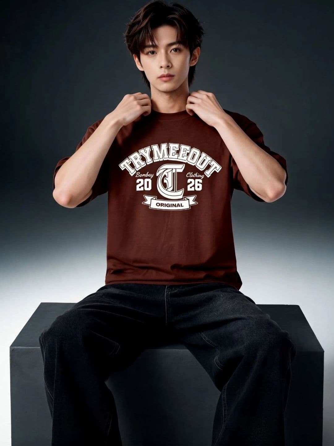 TRYMEEOUT Unisex Typography Printed T-shirt thumbnail 3