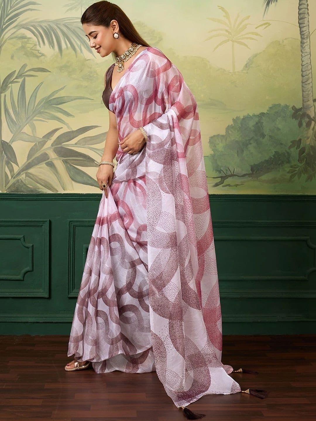 Panzora Satin Designer Saree thumbnail 4