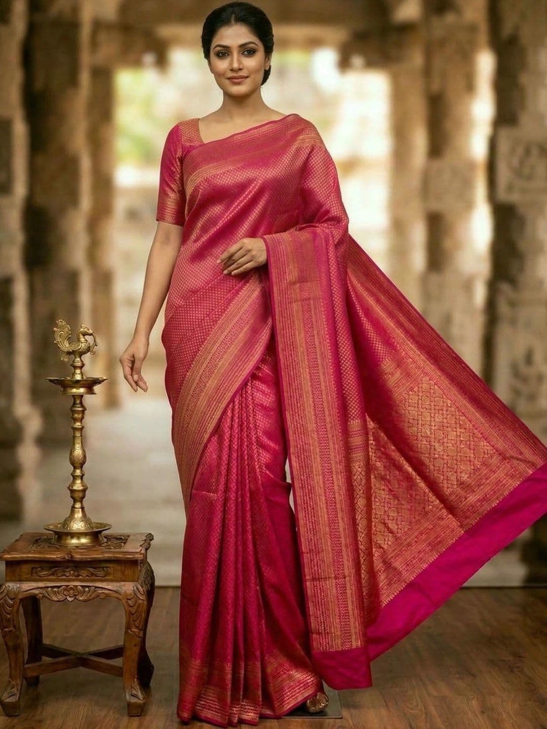 MITAL ENTERPRISE Woven Design Zari Art Silk Saree - view 1