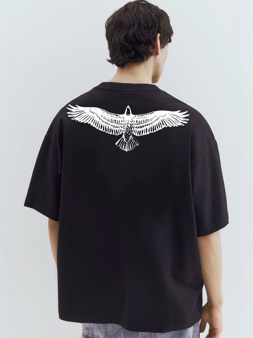 Moda rapido X TOGS & TERRE Men Typography Printed Drop-Shoulder Sleeves Organic Cotton Blend T-shirt thumbnail 3