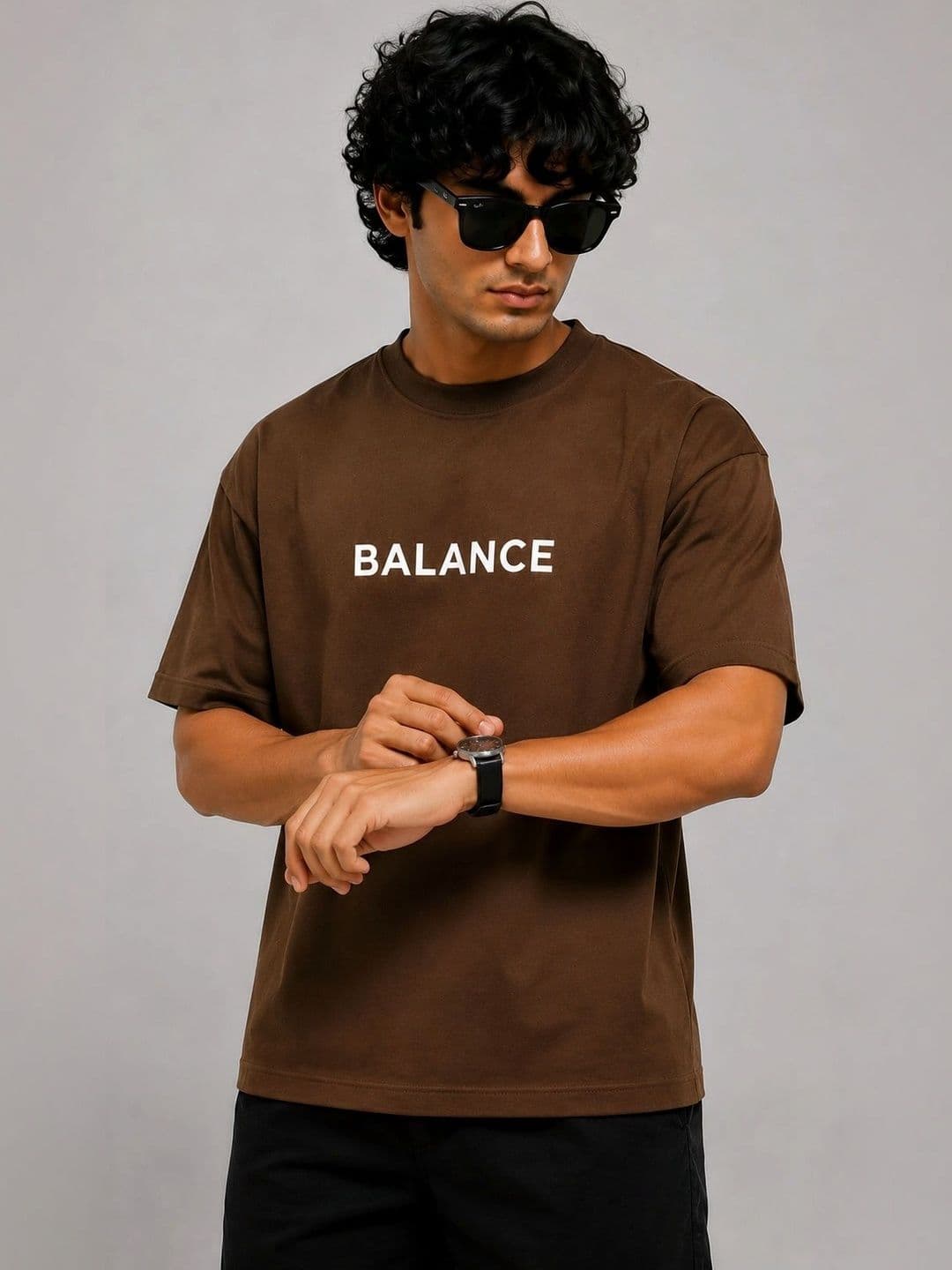 Angel Bella Men Typography Printed Drop-Shoulder Sleeves T-shirt thumbnail 5