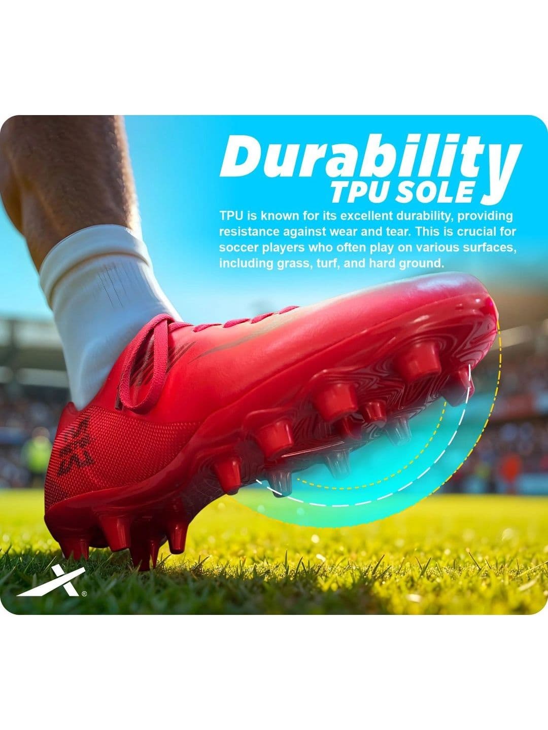 VECTOR X Fortune Synthetic Leather Upper & TPU Sole Football Shoes thumbnail 4