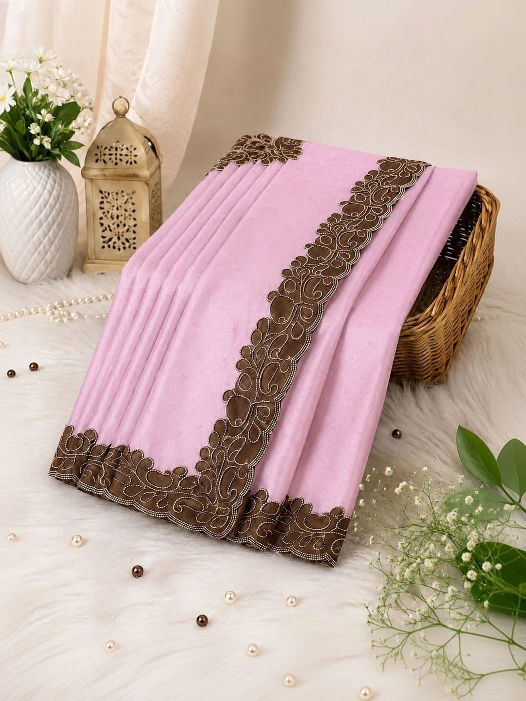 NILRUDRA Embroidered Pure Georgette Banarasi Saree thumbnail 2