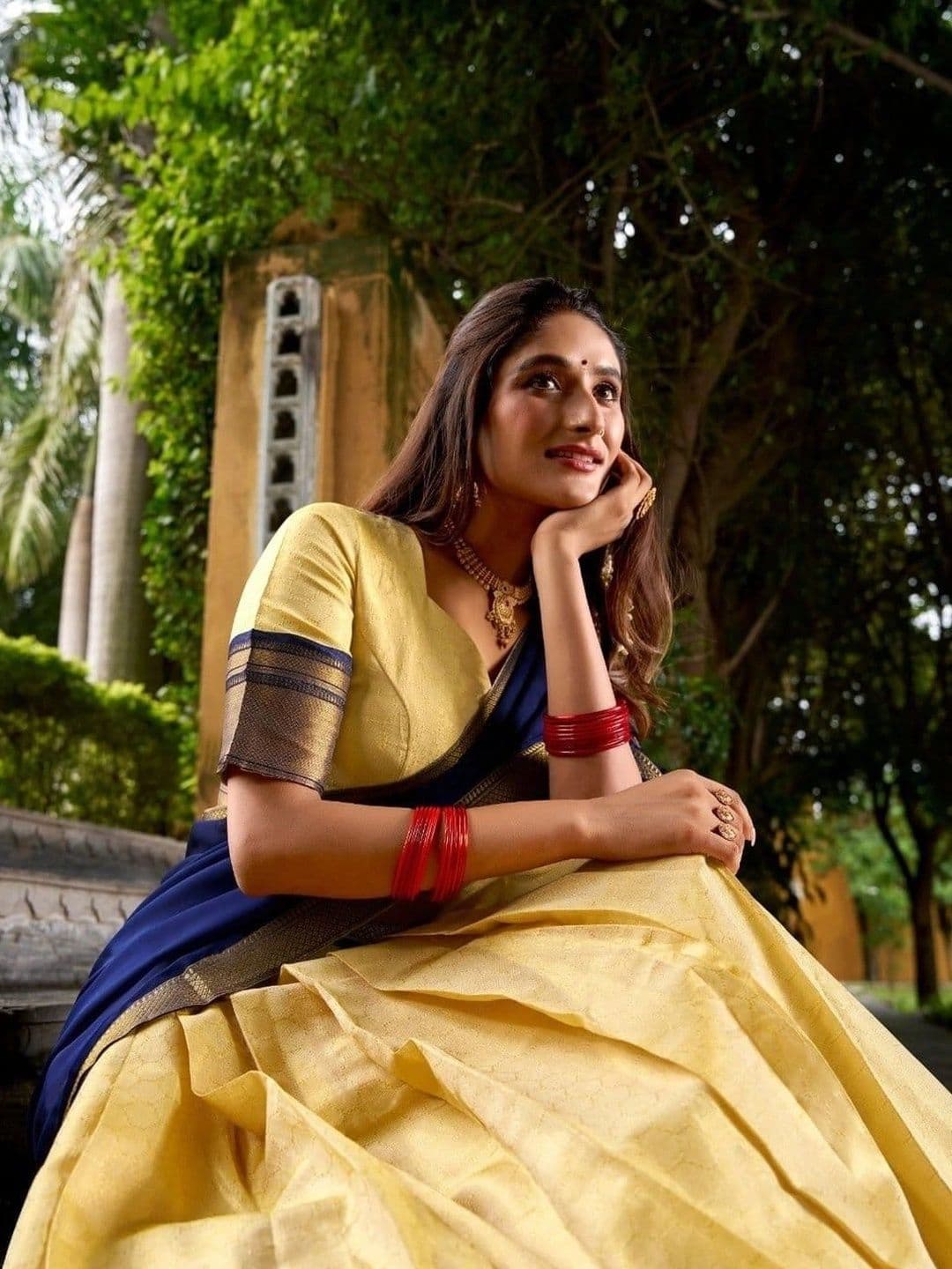 KALINI Ready to Wear Lehenga & Unstitched Blouse With Dupatta thumbnail 4
