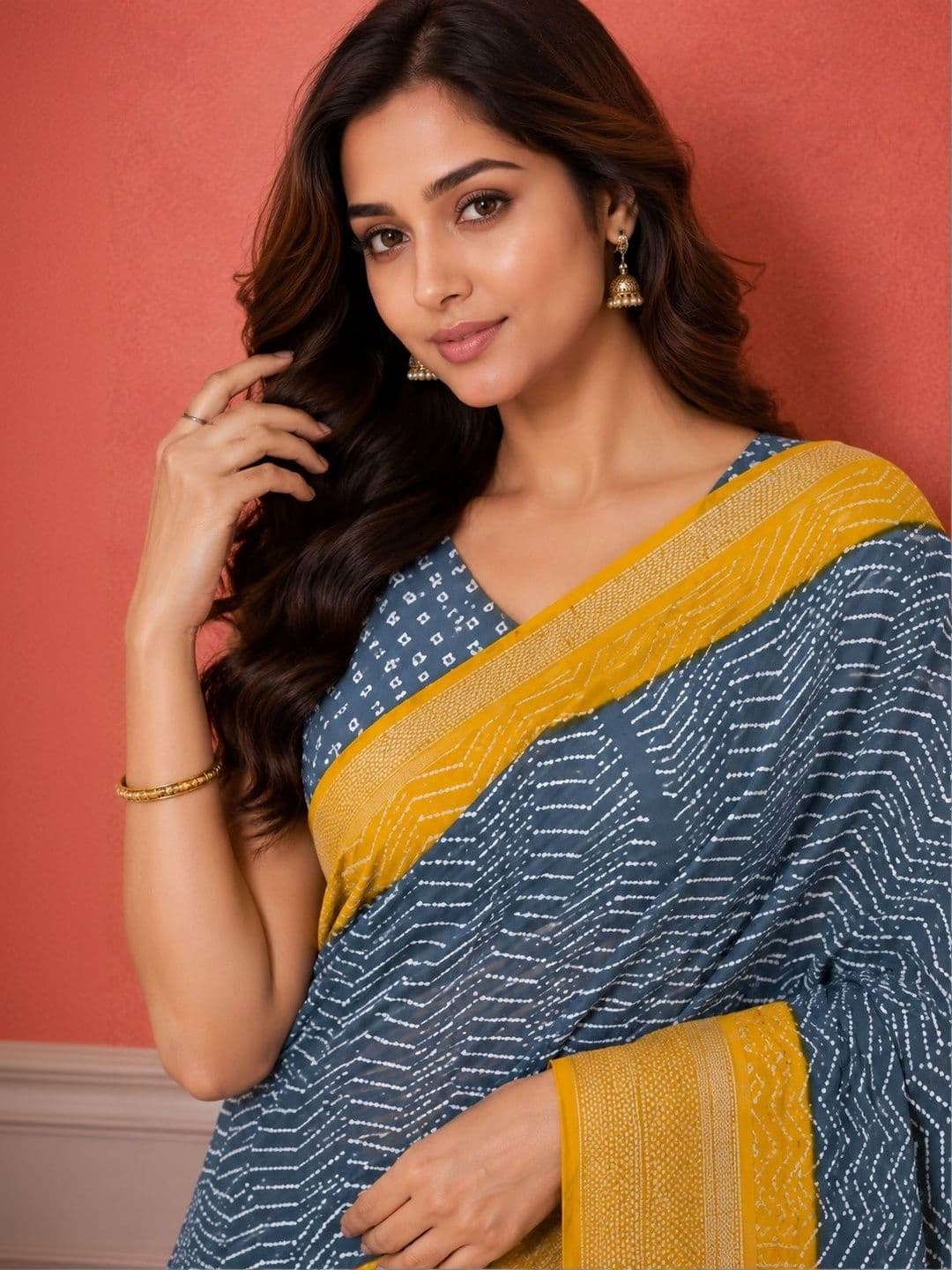 all about you Silk Blend Designer Saree thumbnail 5