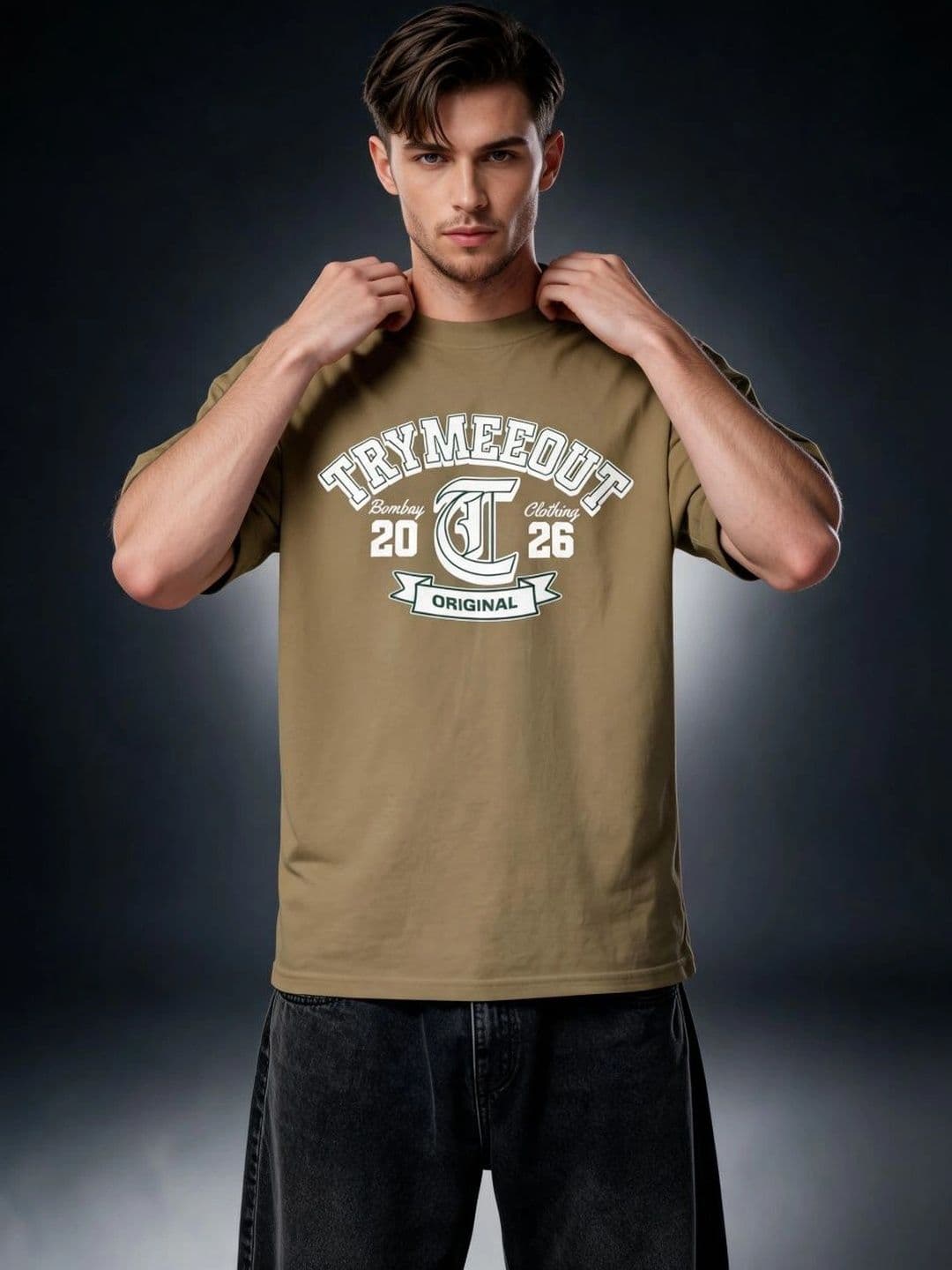 TRYMEEOUT Unisex Typography Printed T-shirt - view 1