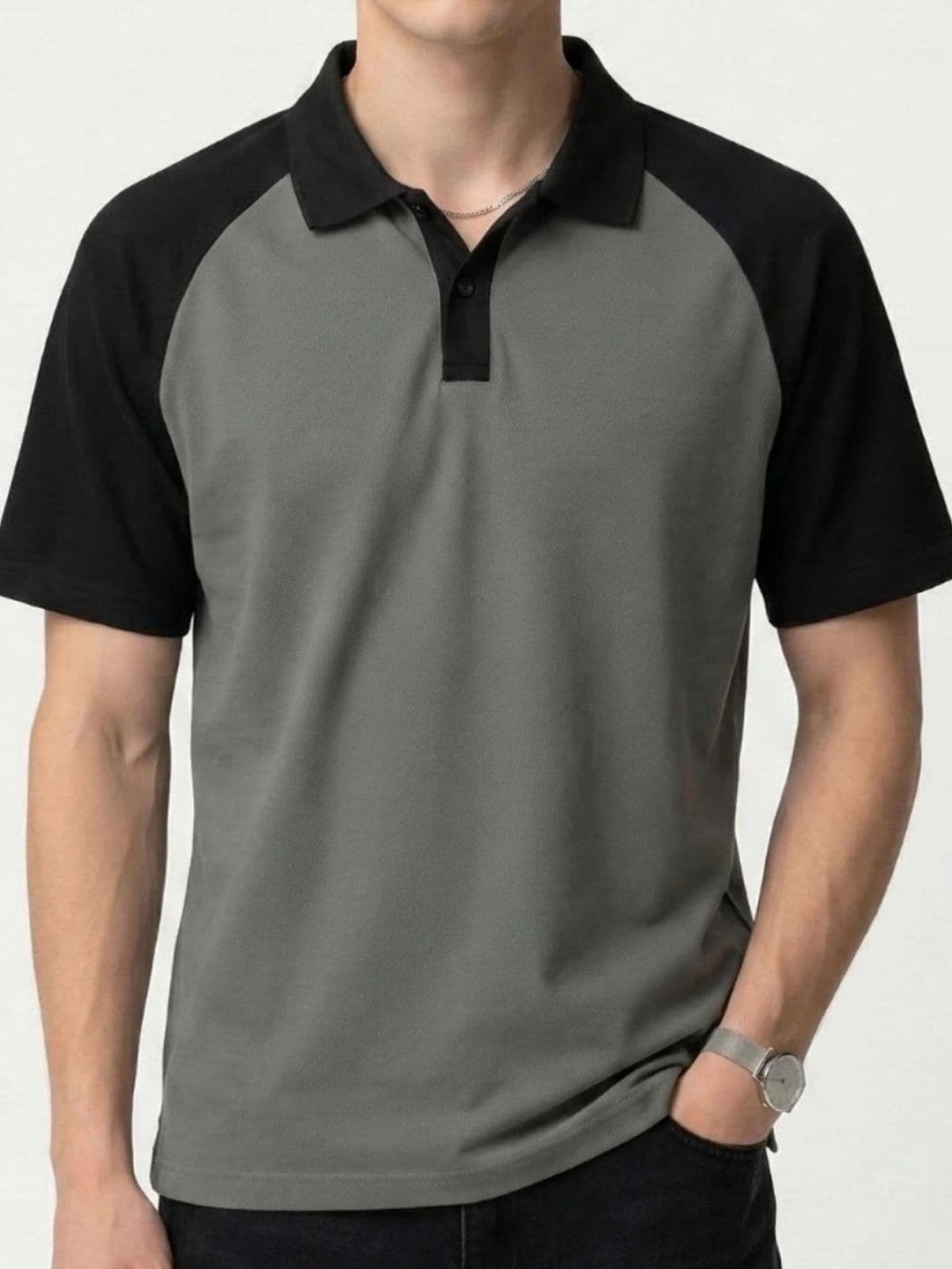 Kook N Keech Men Colourblocked Polo Collar T-shirt thumbnail 4