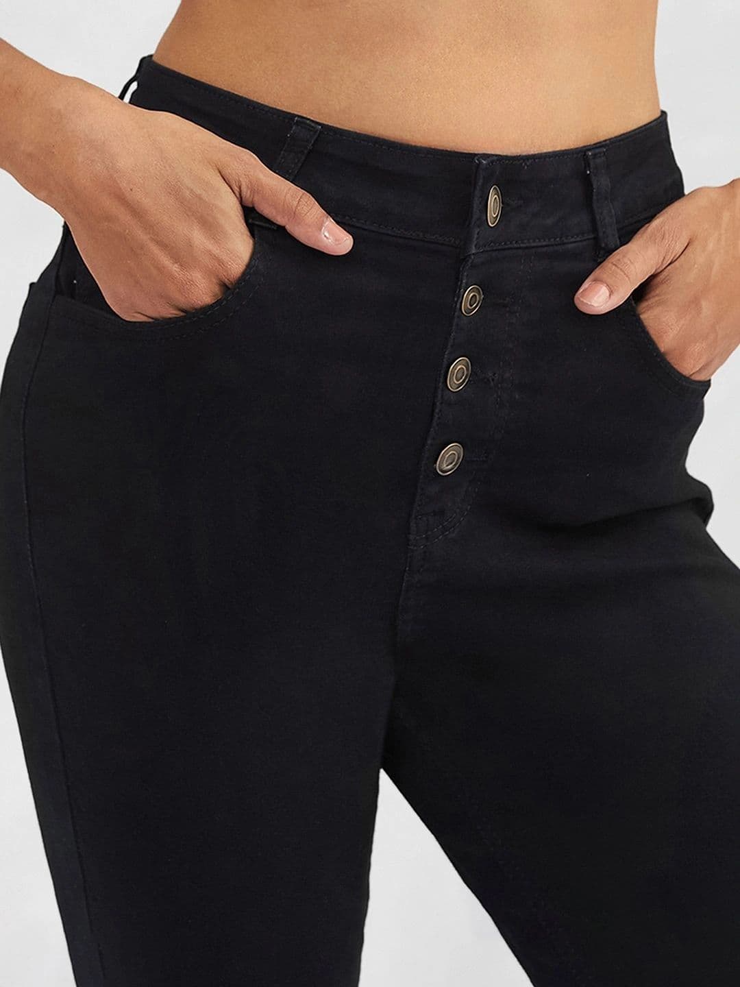 Mast & Harbour Women Skinny Fit High-Rise Heavy Fade Stretchable Jeans thumbnail 3