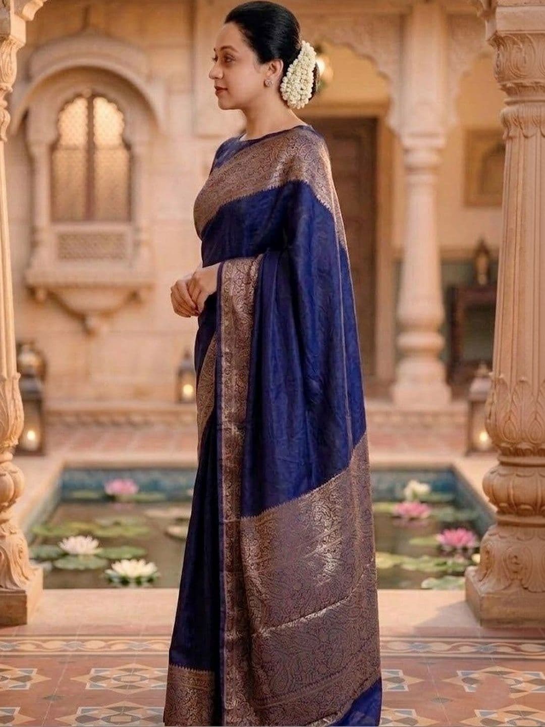 MITAL ENTERPRISE Woven Design Zari Art Silk Saree thumbnail 2