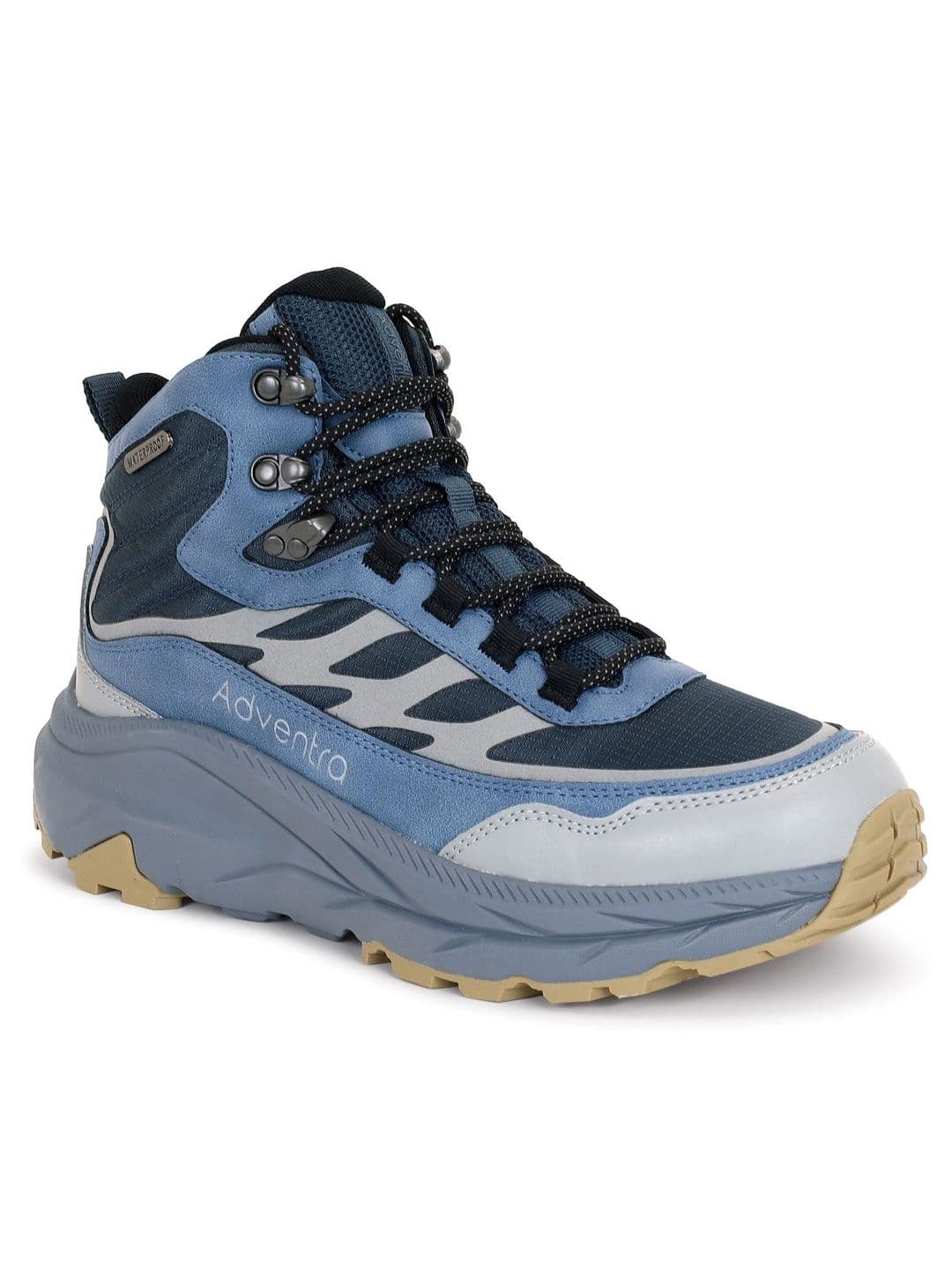 Adventra Sports Waterproof Mid Ankle Hiking Shoes with Anti-Skid Rubber Sole ET1112 Blue thumbnail 5