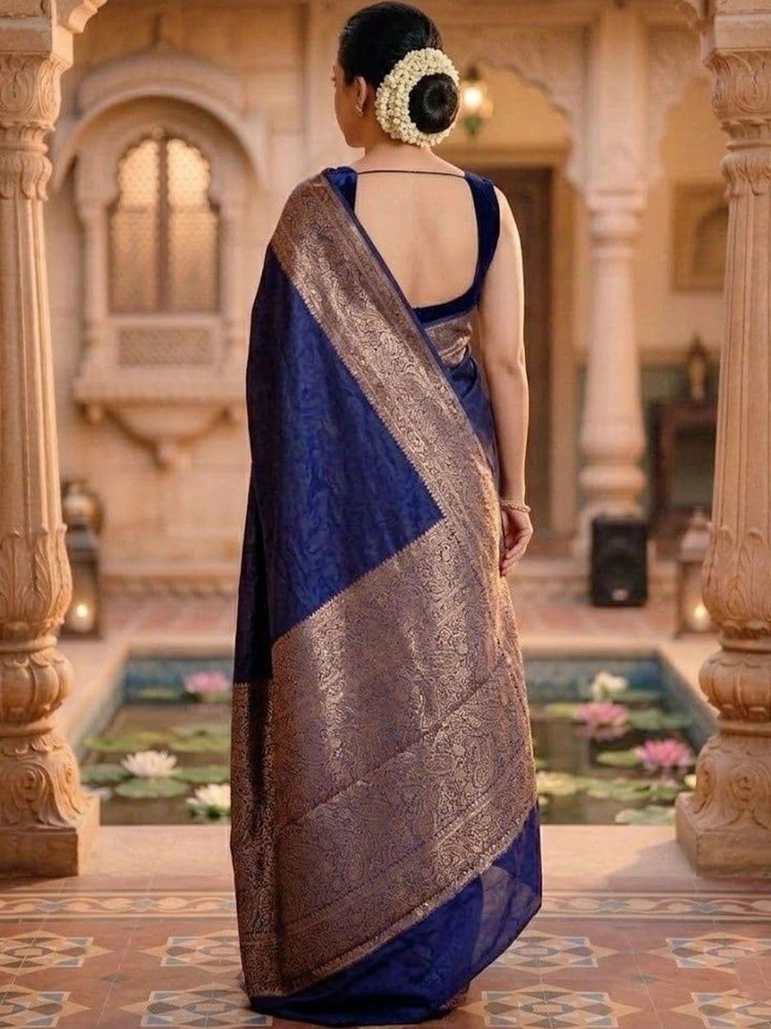 MITAL ENTERPRISE Woven Design Zari Art Silk Saree thumbnail 4