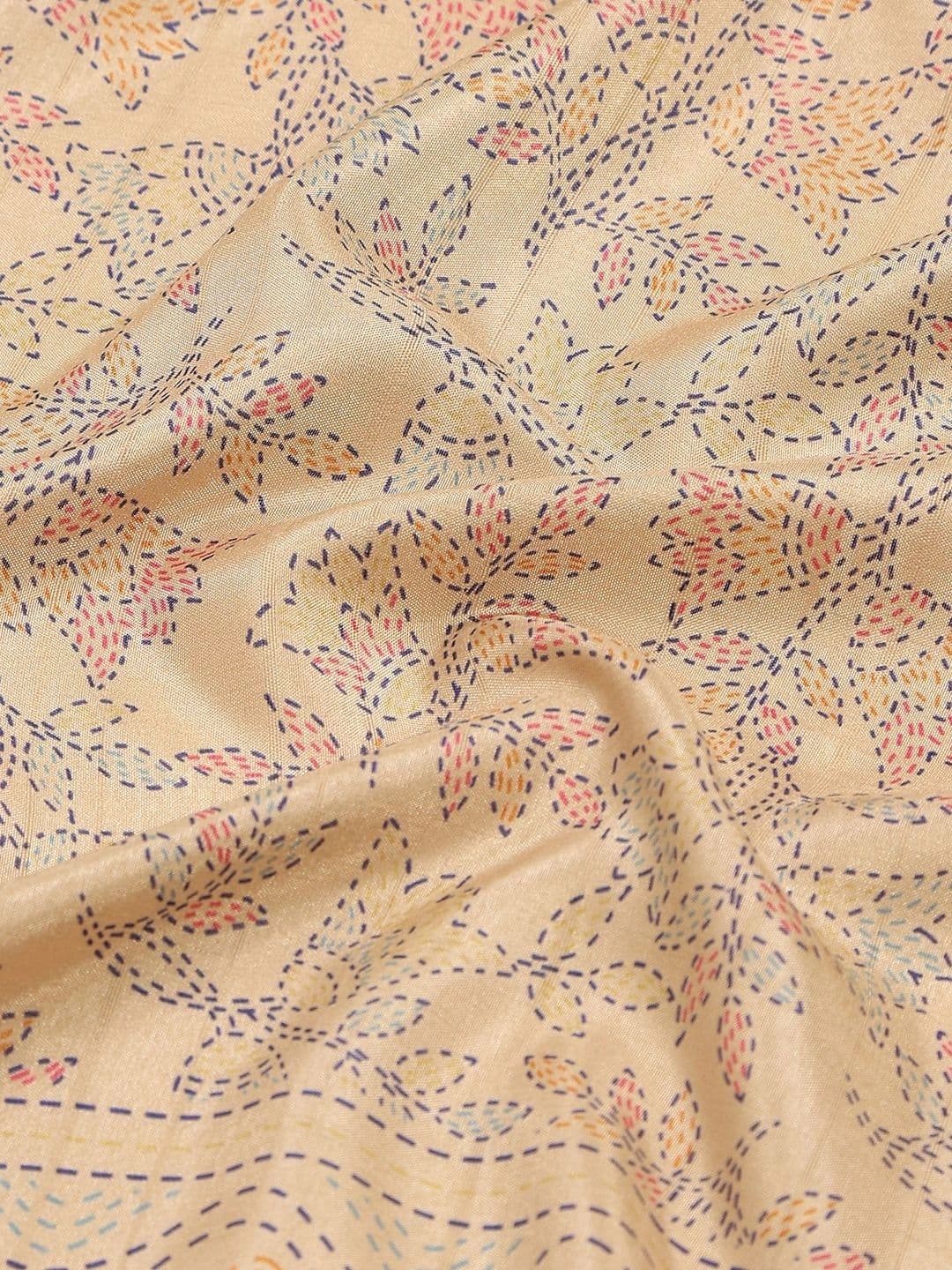 Garden Vareli Ethnic Motifs Embroidered Pure Linen Saree thumbnail 6
