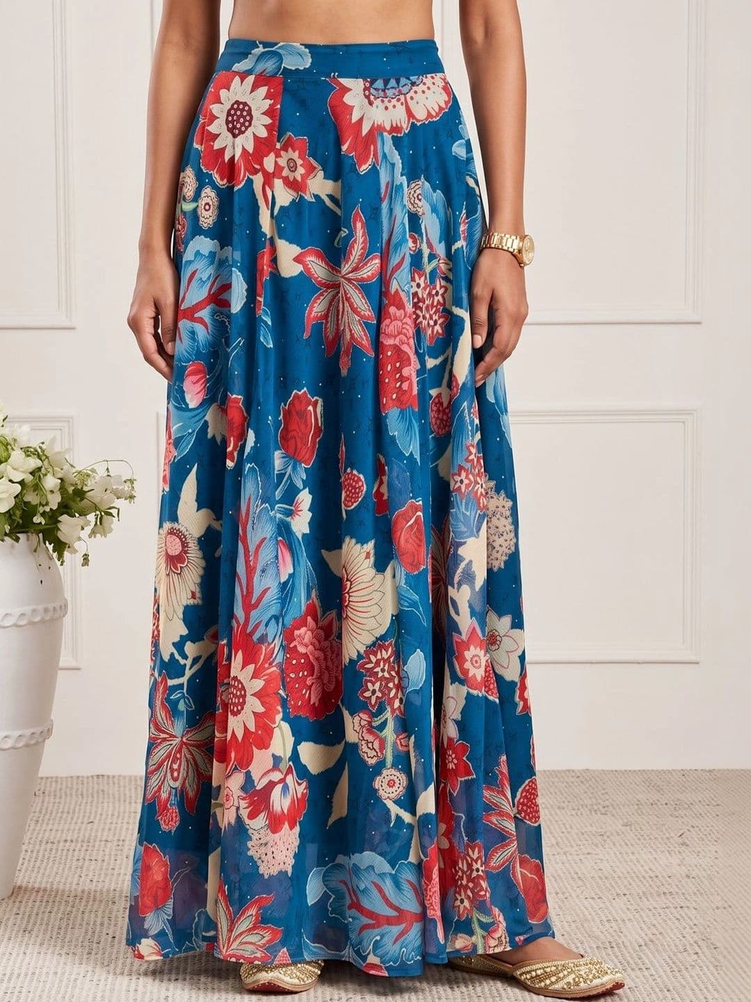 Biba Printed Ready to Wear Lehenga & Blouse With Dupatta thumbnail 3