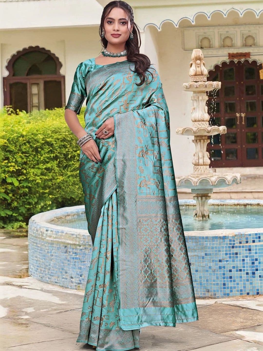 KALINI Zari Silk Blend Saree - view 1