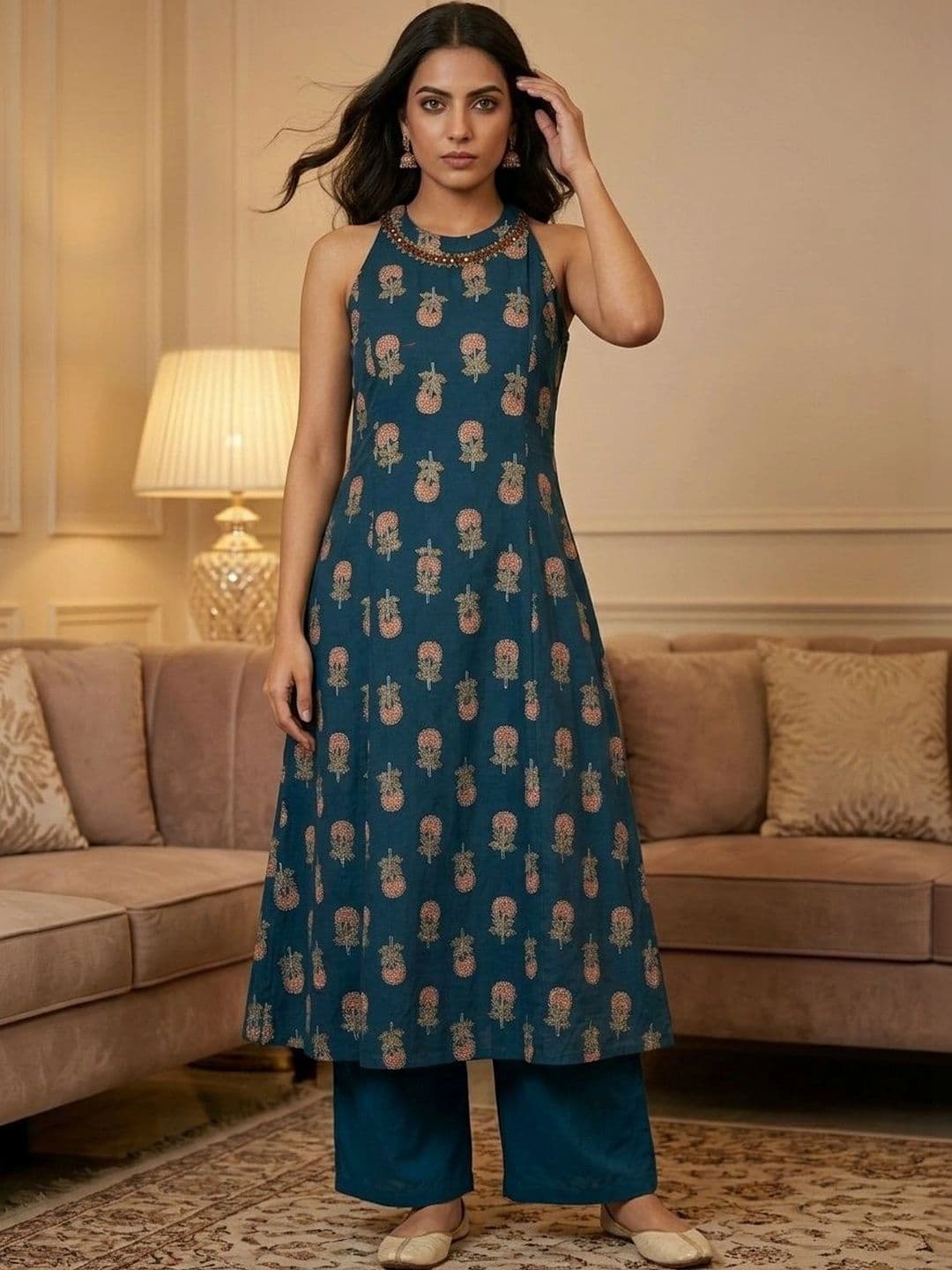 Sangria Women Ethnic Motifs Printed Indie Prints Kurta thumbnail 4