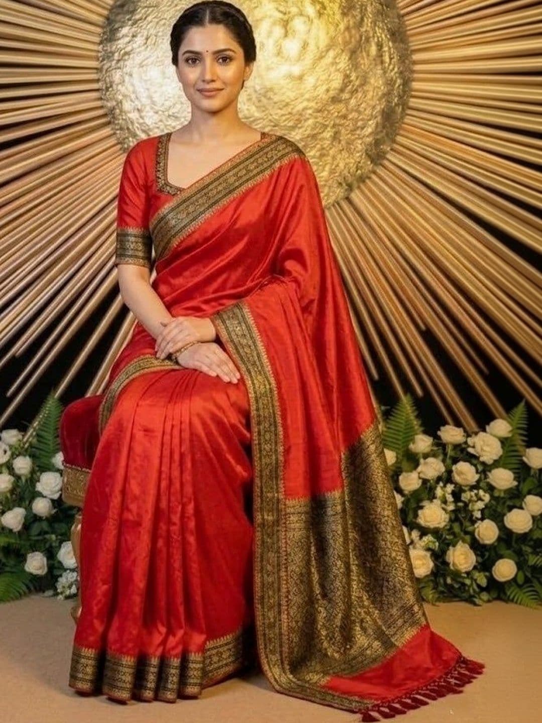 MITAL ENTERPRISE Zari Art Silk Saree thumbnail 2
