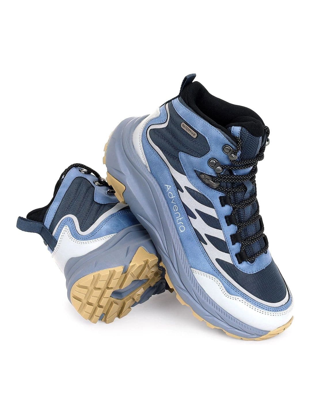 Adventra Sports Waterproof Mid Ankle Hiking Shoes with Anti-Skid Rubber Sole ET1112 Blue thumbnail 6