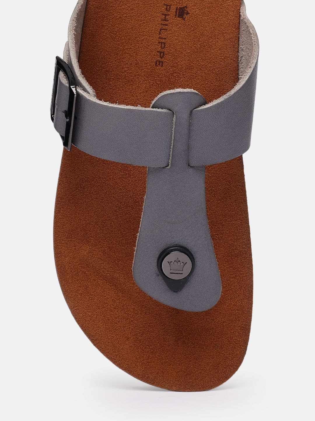 Louis Philippe Men Leather Comfort Sandals thumbnail 6