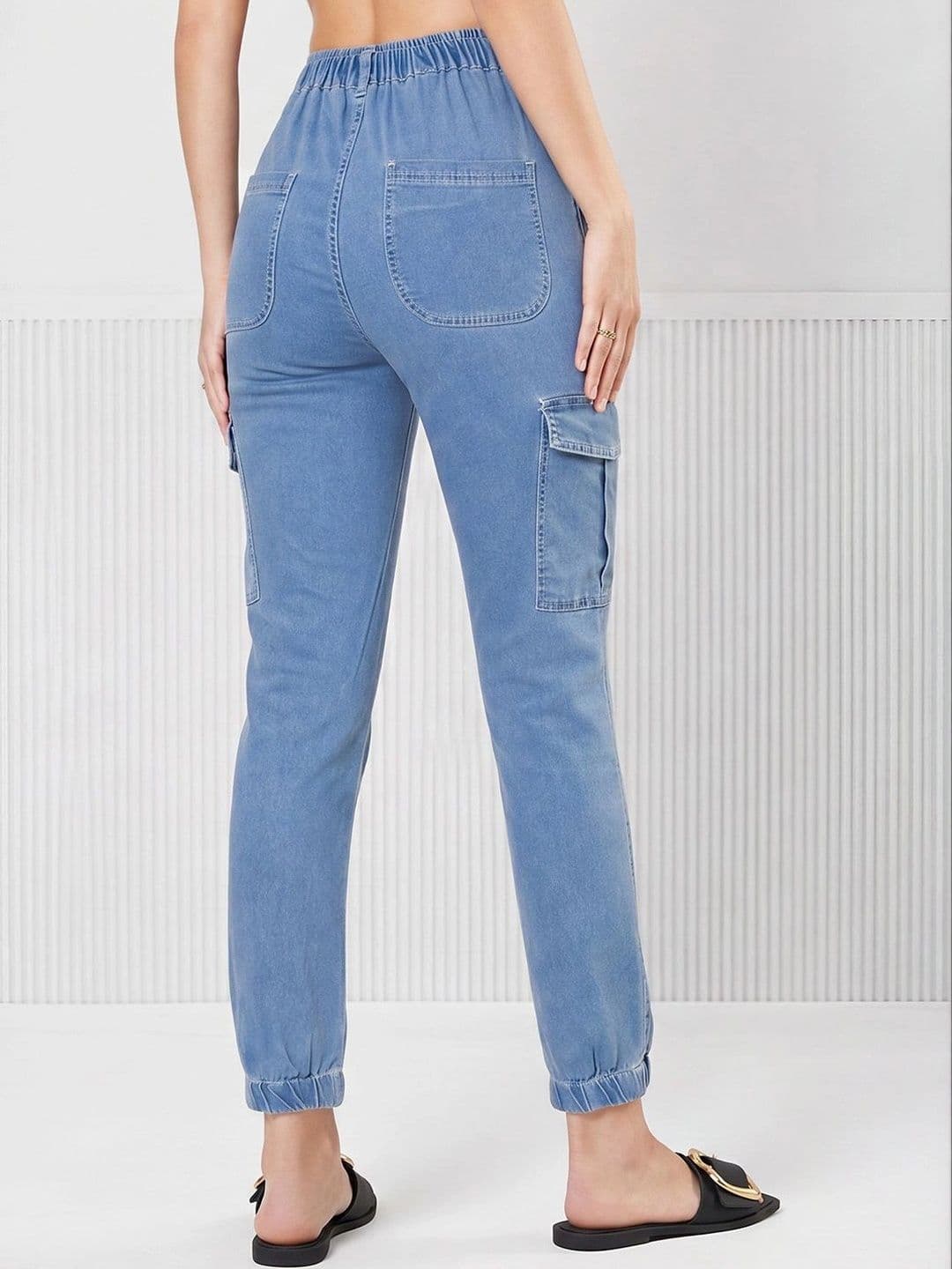 Mast & Harbour Women Regular Fit High-Rise Heavy Fade Stretchable Jeans thumbnail 3