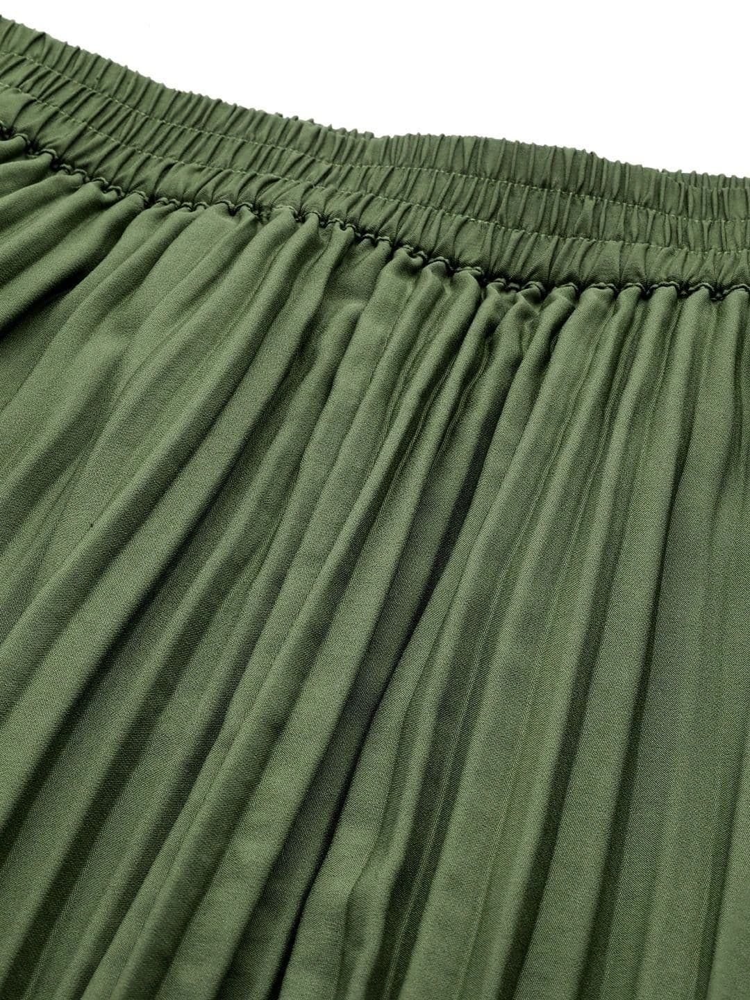 Chemistry Women Crepe Accordion Pleated Midi A-Line Skirt thumbnail 4