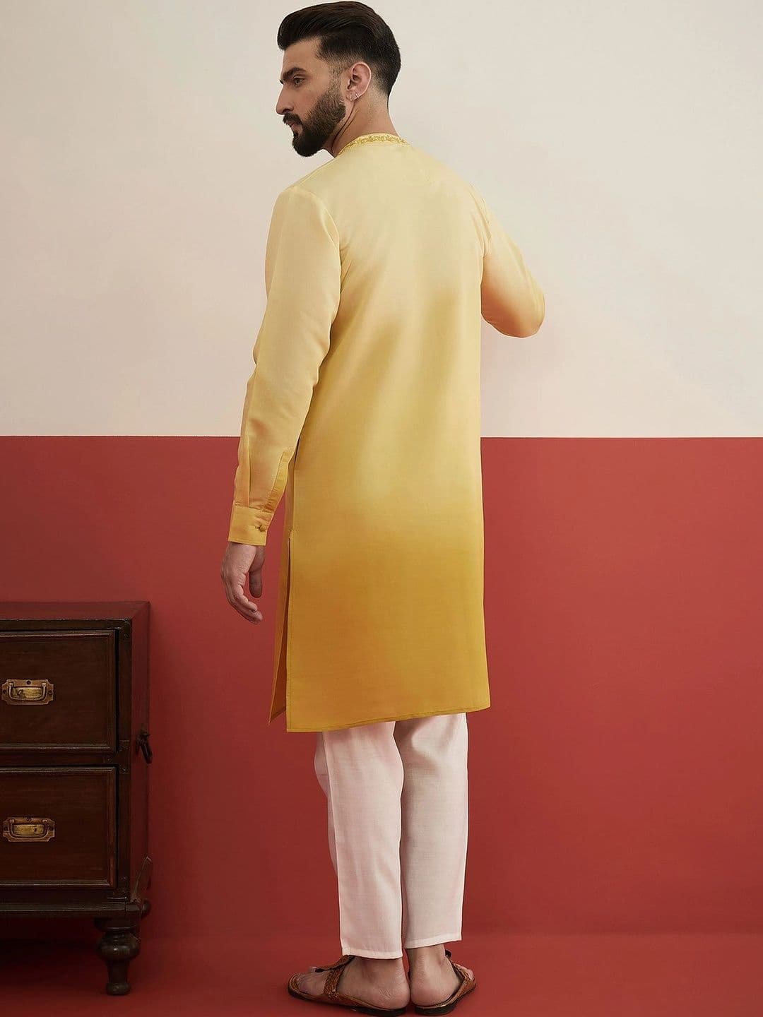 House of Pataudi Men Ethnic Motifs Embroidered Thread Work Kurta thumbnail 7