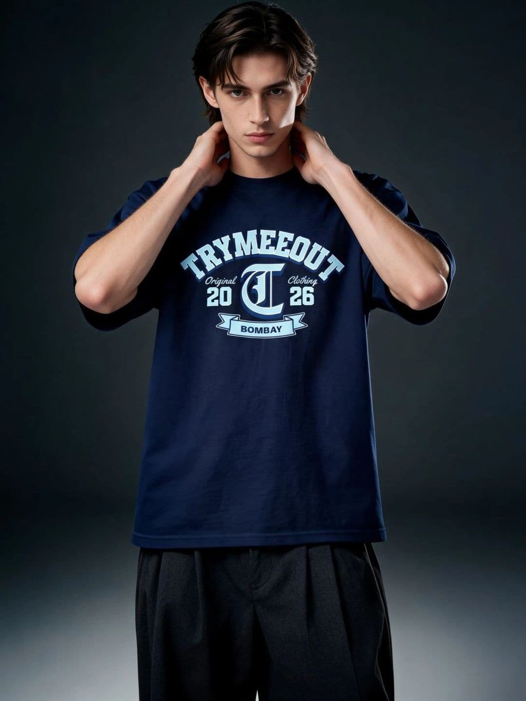 TRYMEEOUT Unisex Typography Printed T-shirt - view 1