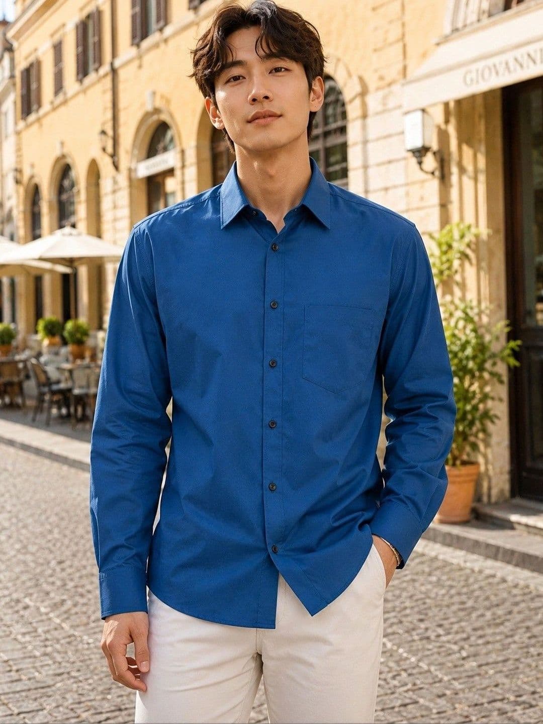 BAESD Men Premium Slim Fit Casual Shirt - view 1