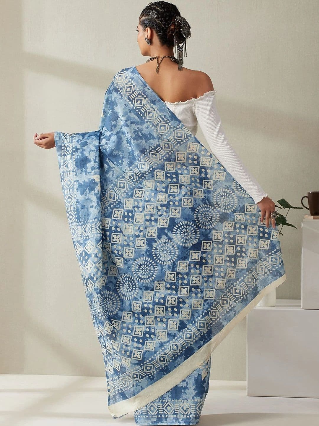 Garden Vareli Ethnic Motifs Pure Cotton Saree thumbnail 7