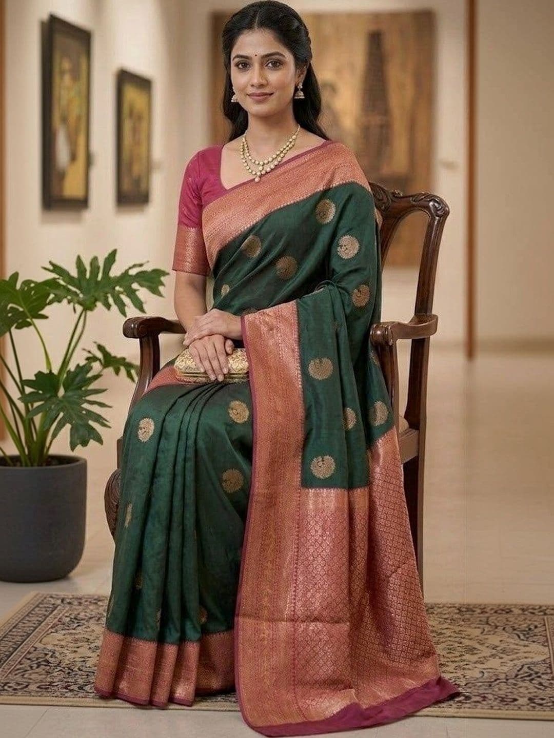 MITAL ENTERPRISE Woven Design Art Silk Saree thumbnail 3