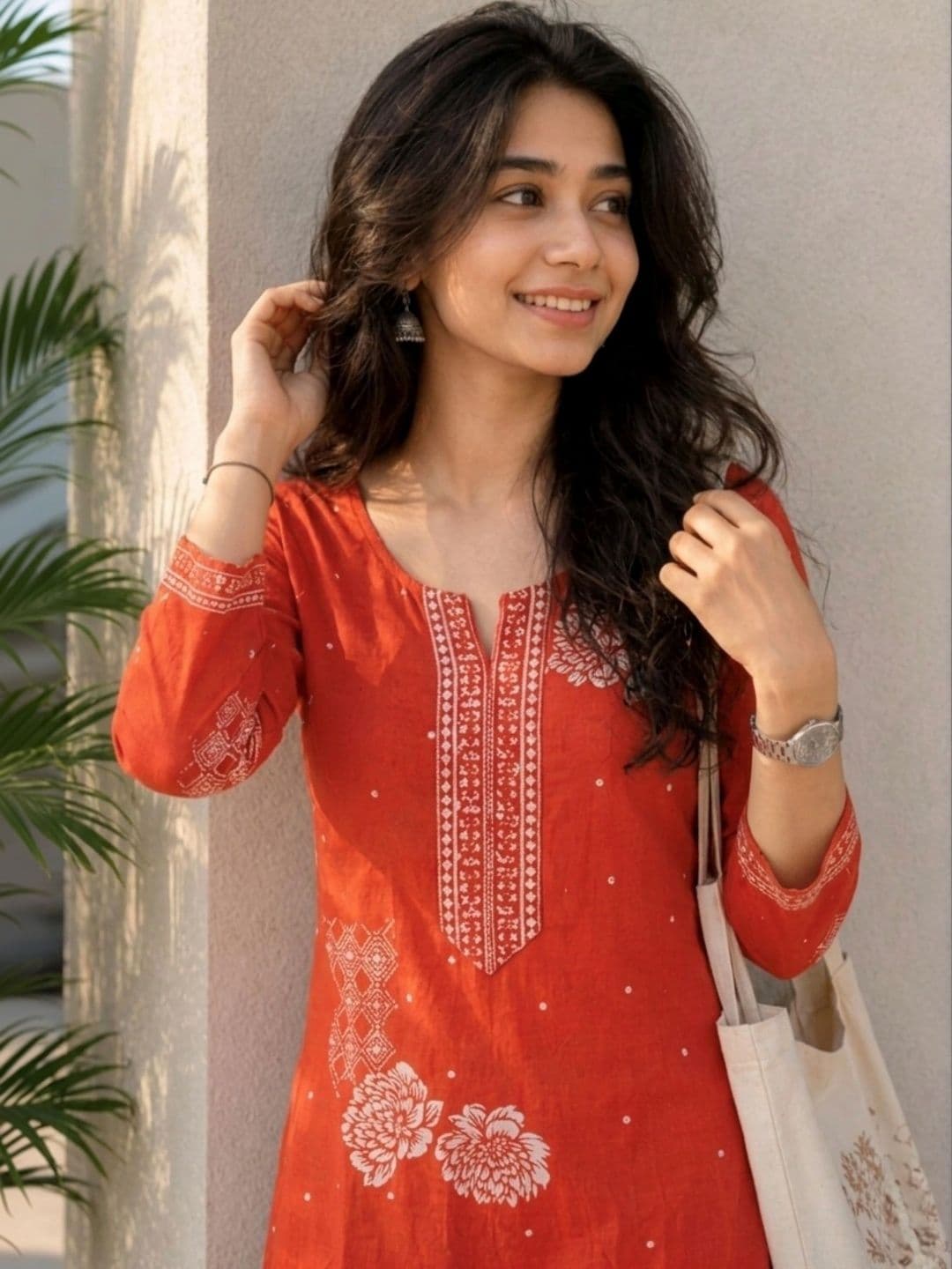 Zyla Women Floral Printed Thread Work Kurta thumbnail 5