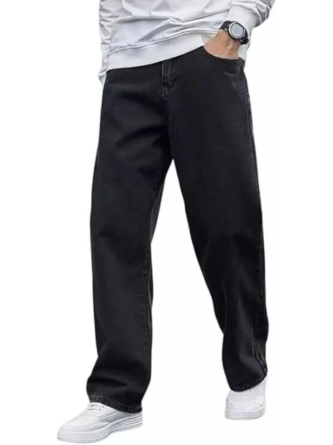 UNIFAV FASHION Men Boyfriend Fit High-Rise Jeans thumbnail 4