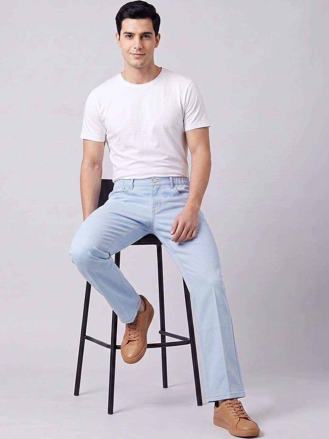 dolsia Men Straight Fit Mid-Rise Stretchable Jeans thumbnail 5
