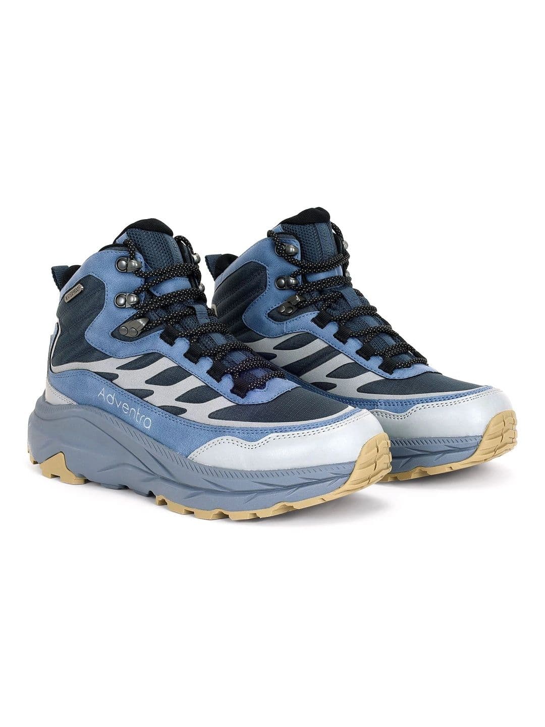 Adventra Sports Waterproof Mid Ankle Hiking Shoes with Anti-Skid Rubber Sole ET1112 Blue - view 1